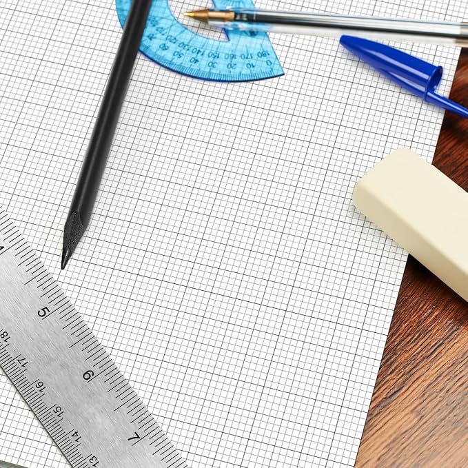 Fuyoooo 25 Sheet Graph Paper Pad 24" x 36" Large Graph 1" and 1/4" Ruled Grid - Image 6