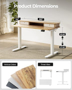 FEZIBO 60 x 24 Inch Height Adjustable Electric Standing Desk - Image 4