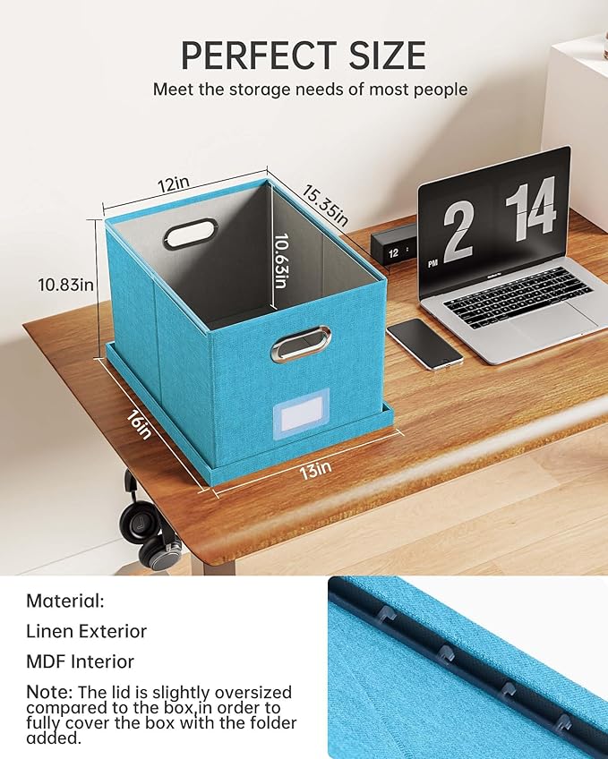 2 Pack File Storage Organizer, Document Organizer, Portable File Box - Image 4