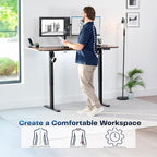 VIVO Electric 63 x 32 in Rustic Standing Desk, Memory Height Adjustment - Image 4
