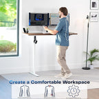VIVO Electric 60 x 24 in Rustic Standing Desk, Memory Height Adjustment - Image 4