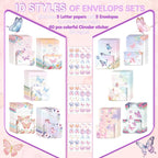 TaoBary 160 Pcs Stationery Paper Set 50 Double Sided Stationery Papers - Image 4