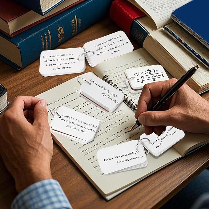 Koogel 300PCS Index Cards with Rings, 2.2 x 3.5 Inch, Small Flash Cards - Image 2