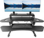 Rocelco 46" Height Adjustable Corner Standing Desk Converter - Image 2