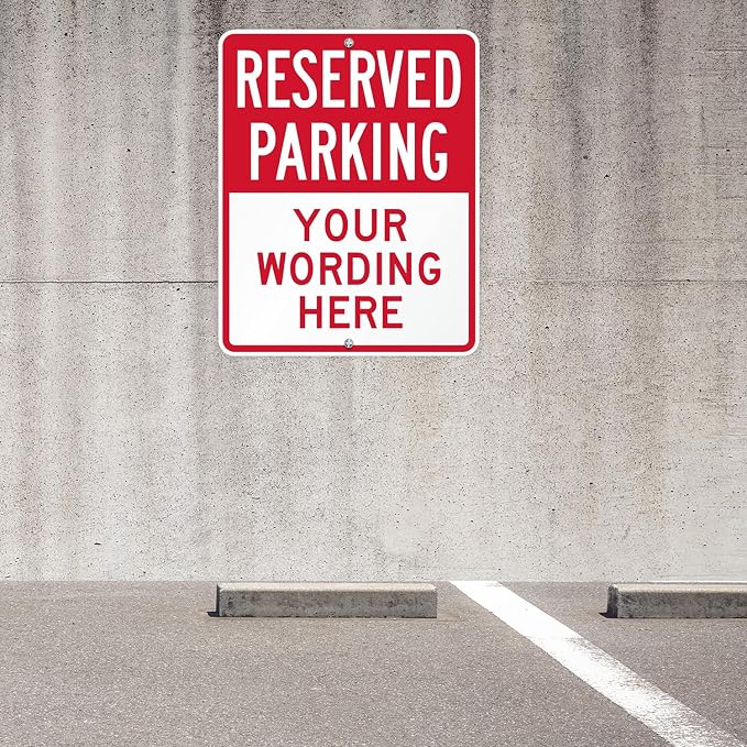 SmartSign 30 x 24 inch Custom “Reserved Parking” Metal Sign - Image 3