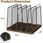 LEKETREE Desk File Organizer, 5-Section Upright File Sorter, Vertical File - Image 6