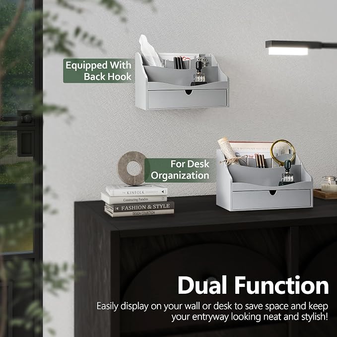 Pine Wood Mail Organizer for Desk - Image 4
