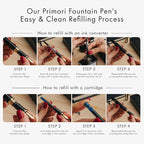Wordsworth & Black Primori Fountain Pen Set; Extra Fine Nib, Gift Case - Image 9