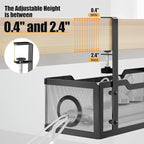 4 Pack Under Desk Cable Management Box Black, Cinati 53.6" Wire Organizers No - Image 2
