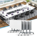 JEHUJD Conference Table, 55.1''Folding Conference Room Table by Unknown