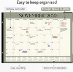 Forvencer 22" x 17" Large Desk Calendar 2026, 20 Months Calendar Runs from - Image 3