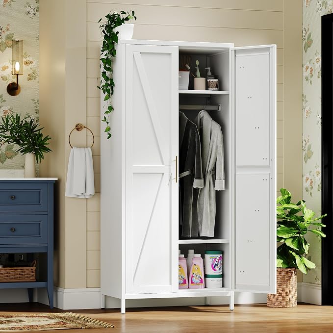 SUPEER Metal Wardrobe Cabinet by SUPEER
