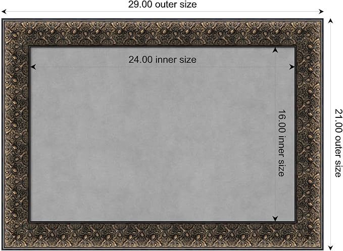 Amanti Art Black Framed Magnetic Board 21x29 Medium Vision Board - Image 3