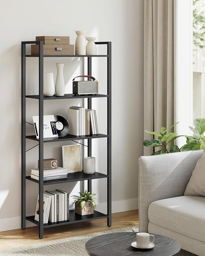 VASAGLE 5-Tier Bookshelf, Bookcase - Image 4