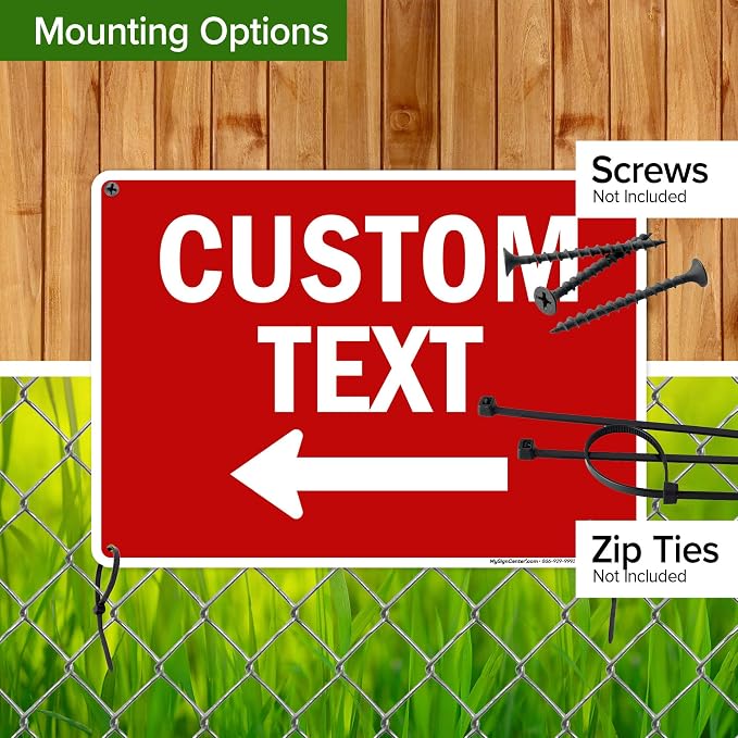 Custom Arrow, Custom Directional Sign, Left Arrow, 10x14 Inches, Rust Free .040 - Image 5