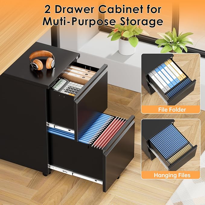 INTERGREAT 2 Drawer File Cabinet - Image 5