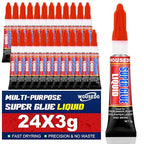WOUSEDO 24 X 3g Super Glue Liquid, Fast Drying Cyanoacrylate Glue by Unknown