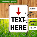 Custom Arrow, Custom Directional Sign, Arrow Down Sign, 10x14 Inches, 55 mil - Image 5