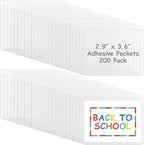 Jeyiour 200 Pcs Label Holders Adhesive Nameplate Pockets Storage Bin Labels by Jeyiour