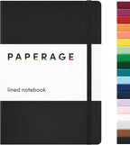 PAPERAGE Lined Journal Notebook, 160 Pages, Medium 5.6 in x 8 in by PAPERAGE