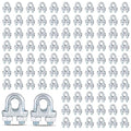 200PCS M5 Heavy Duty Wire Rope Clamps, 3/16-Inch Zinc Plated Wire Cable Clamps by High-PQ