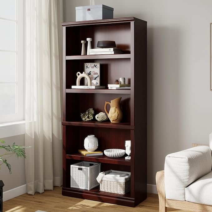 Bevfint Bookshelf, Open Storage 70 Inch Tall 5 Shelf Bookcase, Floor Standing by Bevfint