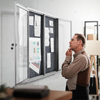 48"x36" Lockable Enclosed Bulletin Board, Outdoor Flet Weather-Resistant - Image 2