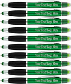 Personalized Pens with Gel Highlighter and Stylus -200 Pack Bulk-Free Imprint - by Sypen