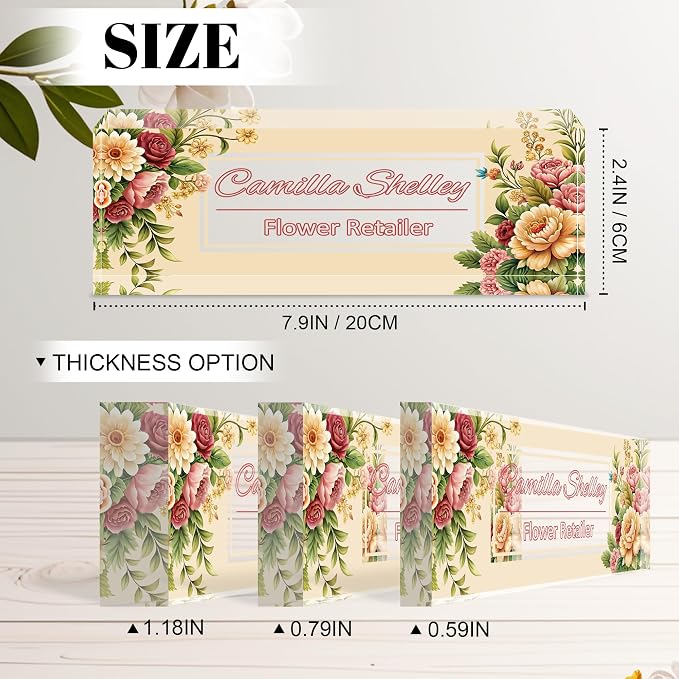 Personalized Name Plate for Desk, Custom Acrylic Desk Name Sign, Office - Image 3