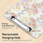 Luminzo Plastic Cute Clipboard Low-Profile Metal Clip, A4 Letter Size 9 x 12.5 - Image 4