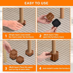 shouwuhho 18 Pack Furniture Risers Adjustable Bed Risers Heavy Duty Lifts - Image 7