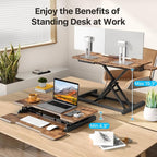 JYLH JOYSEEKER Standing Desk Converter 32 inch, Height Adjustable Sit Stand - Image 3