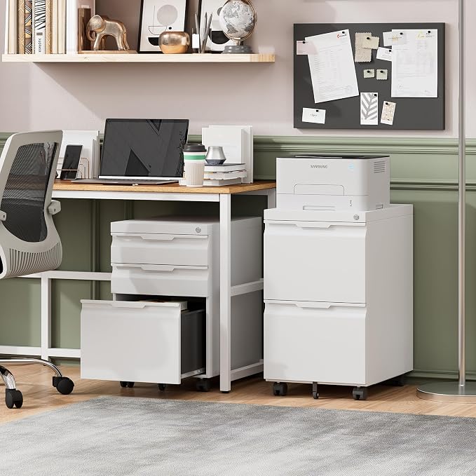 LONGLINK 2 Drawer Mobile File Cabinet - Image 2