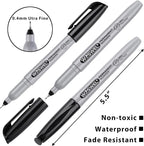 WOSWEL Permanent Markers Bulk, Ultra Fine Point, 48 Pack Black Permanent Marker - Image 6