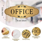 The Office Door Sign for Home and Business，Self-Adhesive Waterproof and - Image 2