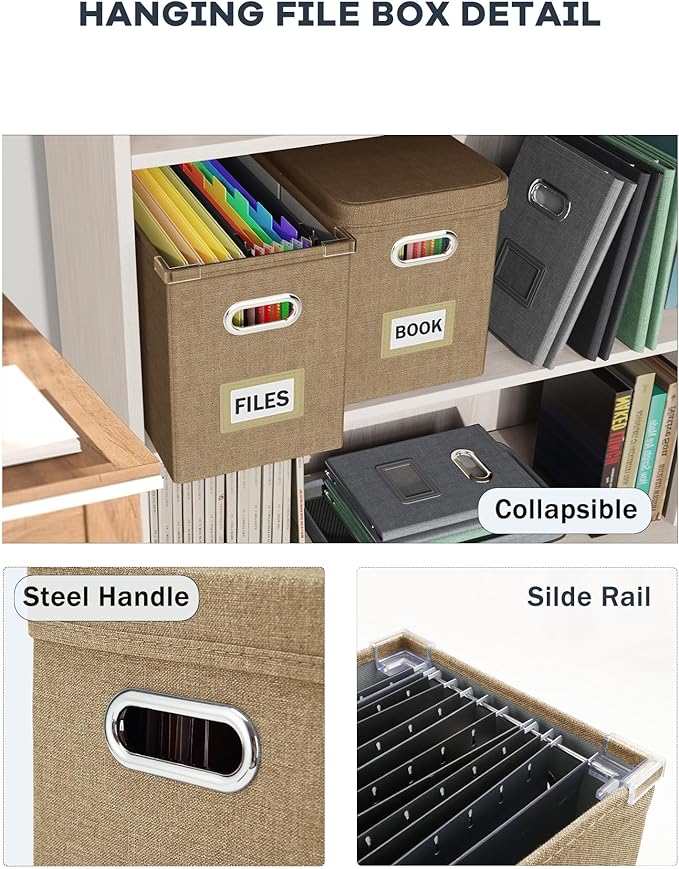 Oterri Hanging Filing File Box - Image 5