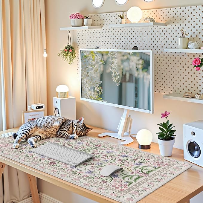 iCasso Desk Mat for Keyboard and Mouse, Large Mouse Pad, Desk Pad Mat, - Image 6