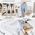 KitchenEdge Adjustable Kitchen Drawer Organizer - Image 3