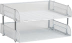Mind Reader Stackable Paper Tray, Desktop Organizer, File Storage, Metal Mesh - Image 7