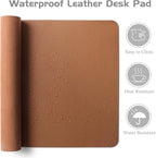 Aothia Leather Desk Pad Protector, Office Desk Mat, Large Mouse Pad, Laptop - Image 4