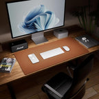 Aothia Double-Sided Desk Pad, Leather Desk Mat, Eco Cork Desk Pad Protector - Image 7