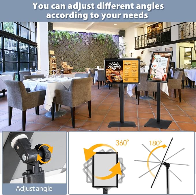 STANDNEE Heavy-duty Poster Stand Holder 11"x 17" Pedestal Floor Standing Sign - Image 9