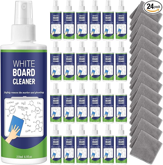 Dansib 24 Pack Non-toxic Whiteboard Cleaner 8.5fl oz Dry Erase Board Cleaner by Dansib