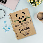 VNWEK Cute Panda Always Be Yourself Unless You Can Be a Panda Spiral Notebook - Image 2