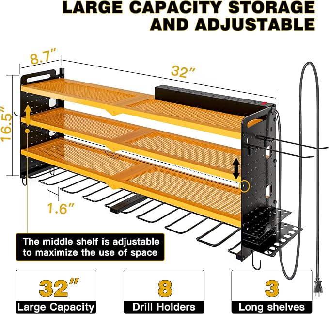 NattyDot Power Tool Organizer Wall Mount - Image 3