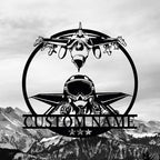Personalized Metal Airplane Wall Art, Airplane Name Sign, Customized Pilot Name - Image 2