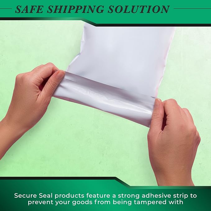 500 Pack Secure Seal White Poly Mailers - Image 6