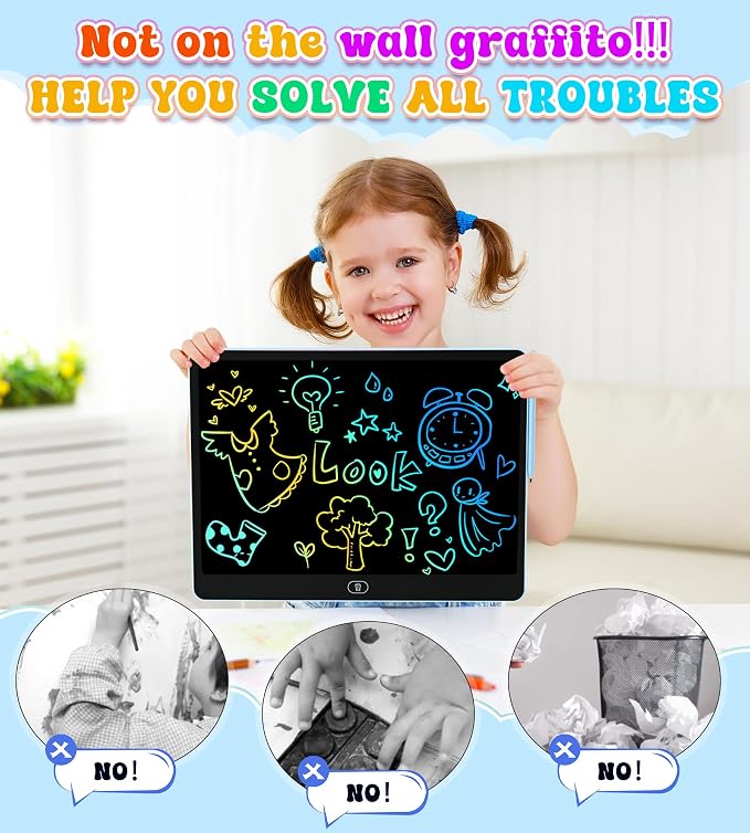 LCD Writing Tablet for Kids, 16 Inch Colorful Doodle Board Drawing Tablets - Image 2