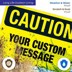 Custom Caution Sign, OSHA Sign, 10x7 Inches, 4 Mil Vinyl Decal Stickers Weather - Image 5