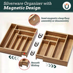 Silverware Organizer Large, Magnetic Connected Expandable 13 Slots Silverware - Image 3